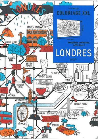 Couverture du livre « Art-thérapie ; coloriages XXL ; Londres » de Catherine Pioli aux éditions Hachette Pratique