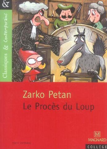 Couverture du livre « Le procès du loup » de Zarko Petan aux éditions Magnard