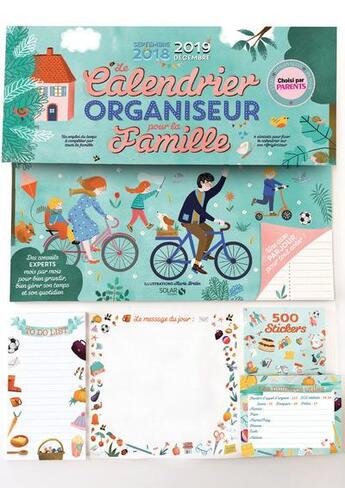 Couverture du livre « Le calendrier organiseur pour la famille (édition 2019) » de  aux éditions Solar