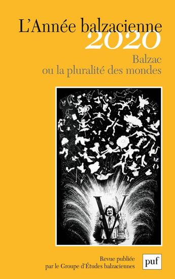 Couverture du livre « Annee balzacienne 2020, n.21 » de  aux éditions Puf