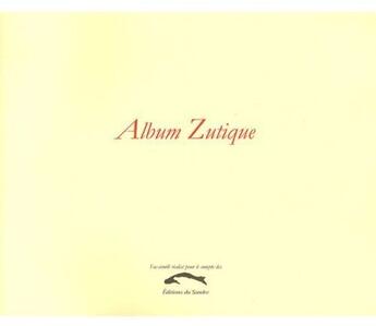 Couverture du livre « Album zutique » de  aux éditions Editions Du Sandre