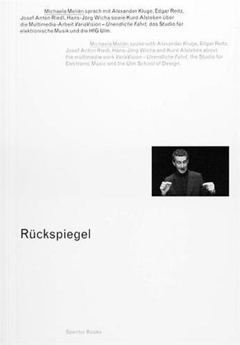 Couverture du livre « Michaela melian ruckspiegel /anglais/allemand » de Melian Michaela aux éditions Spector Books