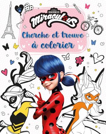 Couverture du livre « Miraculous - cherche et trouve a colorier » de  aux éditions Hachette Jeunesse