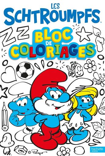 Couverture du livre « Les schtroumpfs-bloc de coloriages » de  aux éditions Hachette Jeunesse