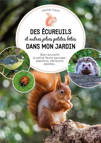 Couverture du livre « Des écureuils et autres jolies petites bêtes dans mon jardin : Bien accueillir la petite faune sauvage : papillons, hérissons, abeilles... » de Michel Viard aux éditions Larousse