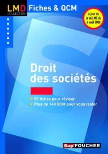 Couverture du livre « Droit des sociétés » de V Gomzez-Bassac aux éditions Foucher