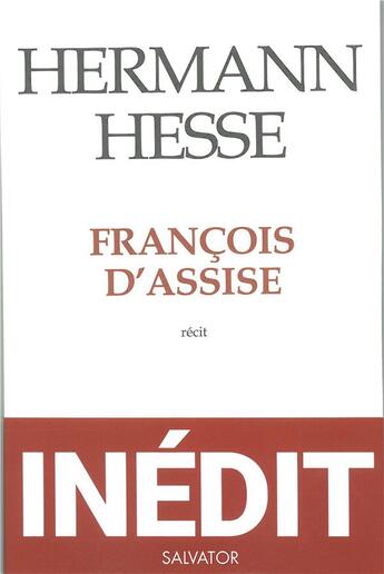 Couverture du livre « François d'Assise » de Hermann Hesse aux éditions Salvator