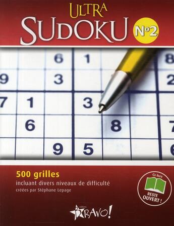 Couverture du livre « Ultra sudoku t.2 » de Stephane Lepage aux éditions Bravo