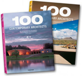 Couverture du livre « 100 contemporary architects ; coffret 2 volumes » de Philip Jodidio aux éditions Taschen