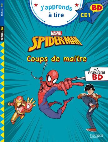 Couverture du livre « Disney BD CE1 - Spiderman - Coups de maitre » de Isabelle Albertin aux éditions Hachette Education