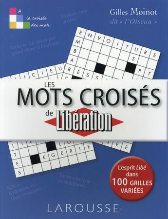 Couverture du livre « Les mots croisés de Libération » de Gilles Moinot aux éditions Larousse