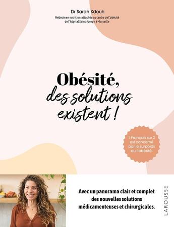 Couverture du livre « Obésité, des solutions existent ! » de Sarah Kdouh aux éditions Larousse