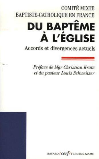 Couverture du livre « Du bapteme a l'eglise » de Com Mixte Catho L. aux éditions Cerf