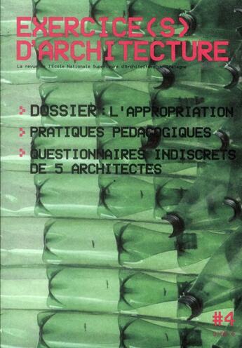 Couverture du livre « EXERCICE(S) D'ARCHITECTURE N.4 » de  aux éditions Archibooks