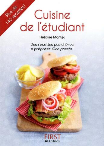 Couverture du livre « Cuisine de l'étudiant (2e édition) » de Heloise Martel aux éditions First