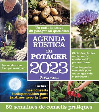 Couverture du livre « Agenda Rustica du potager (édition 2023) » de Robert Elger aux éditions Rustica