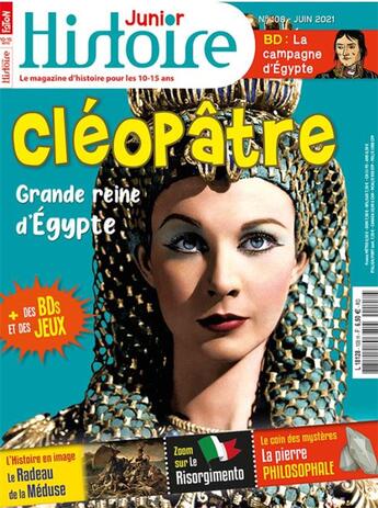 Couverture du livre « Histoire junior n 108 - cleopatre - juin 2021 » de  aux éditions Histoire Junior