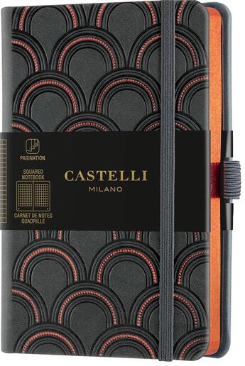 Couverture du livre « Carnet copper and gold poche quadrille art deco copper » de Castelli aux éditions Castelli Milano