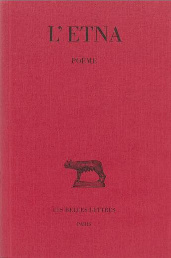 Couverture du livre « Poème de l'Etna » de Ennode De Pavie aux éditions Belles Lettres