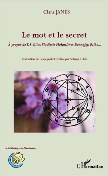 Couverture du livre « Mot et le secret ; à propos de T. S. Eliot, Vladimir Holan, Yves Bonnefoy, Rilke... » de Clara Janes aux éditions L'harmattan