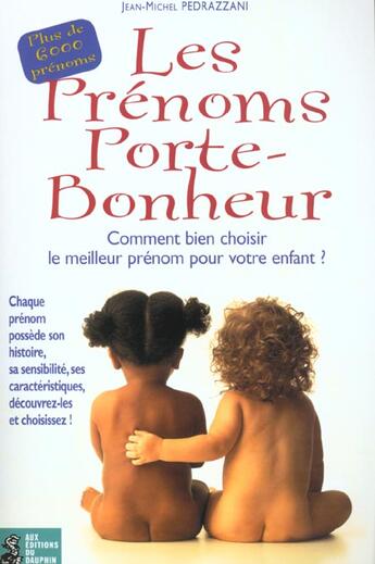 Couverture du livre « Prenoms porte bonheur » de Pedrazzani Jean-Mich aux éditions Dauphin