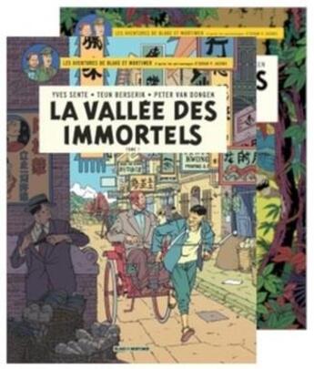 Couverture du livre « Blake et Mortimer : coffret Tomes 25 et 26 : la vallée des immortels Tome 1 et Tome 2 » de Yves Sente et Teun Berserik et Peter Van Dongen aux éditions Blake Et Mortimer