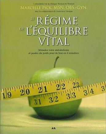 Couverture du livre « Le regime de l'equilibre vital » de Pick Marcelle aux éditions Ada