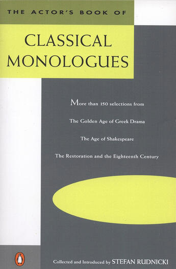 Couverture du livre « The Actor's Book of Classical Monologues » de Various Joseph aux éditions Penguin Group Us