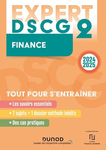 Couverture du livre « Dscg 2 - expert - finance - 2023-2024 » de Poulet/Duparc aux éditions Dunod