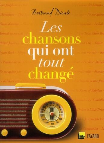 Couverture du livre « Les chansons qui ont tout changé » de Bertrand Dicale aux éditions Fayard