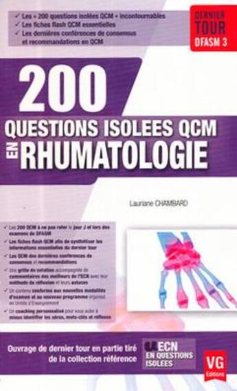 Couverture du livre « 200 questions isolees qcm rhumatologie » de Chambard L. aux éditions Vernazobres Grego