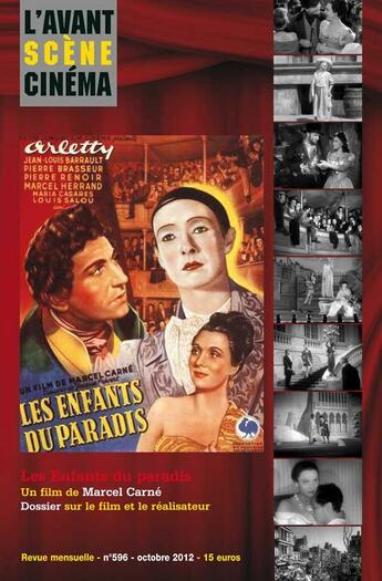 Couverture du livre « L'AVANT-SCENE CINEMA N.596 ; les enfants du paradis » de L'Avant-Scene Cinema aux éditions Alice Edition