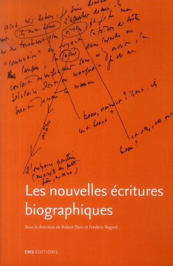 Couverture du livre « Les nouvelles ecritures biographiques - la biographie d'ecrivain dans ses reformulations contemporai » de Robert Dion aux éditions Ens Lyon