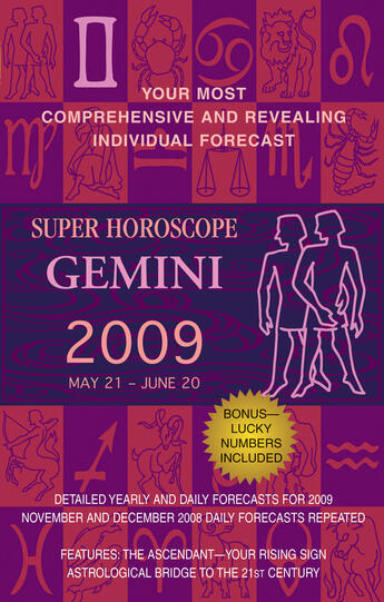 Couverture du livre « Gemini (Super Horoscopes 2009) » de Beim Margarete aux éditions Penguin Group Us