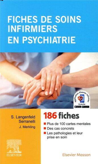 Couverture du livre « Fiches de soins infirmiers en psychiatrie » de Jacky Merkling et Solange Langenfeld aux éditions Elsevier-masson