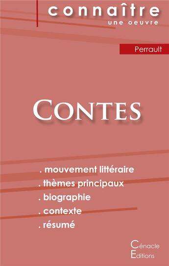 Couverture du livre « Contes, de Charles Perrault » de Charles Perrault aux éditions Editions Du Cenacle