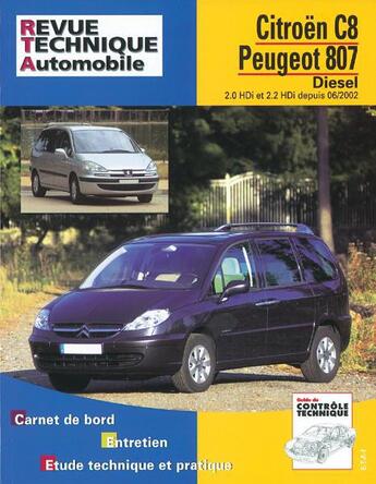 Couverture du livre « Citroen c8, peugeot 807 - diesel » de Etai aux éditions Etai