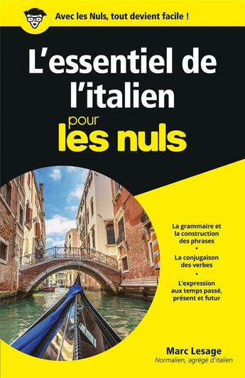 Couverture du livre « L'essentiel de l'italien pour les nuls » de Marc Lesage aux éditions First