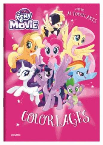 Couverture du livre « My little pony movie - coloriages (avec stickers) » de  aux éditions Play Bac