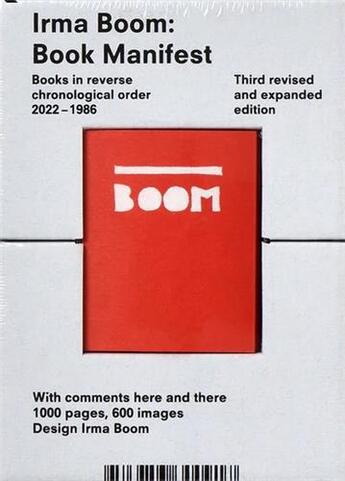 Couverture du livre « Irma Boom : book manifes » de Irma Boom aux éditions Walther Konig