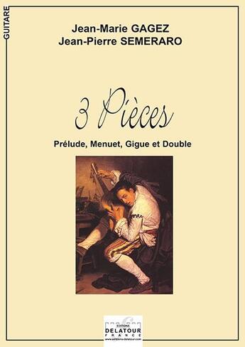 Couverture du livre « 3 pieces pour guitare seule » de  aux éditions Delatour