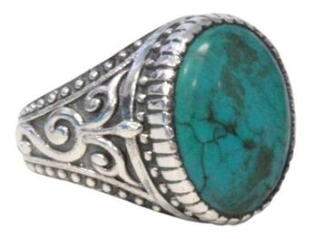 Couverture du livre « Bague h turquoise argent 925 ronde t63 » de  aux éditions Dg-exodif