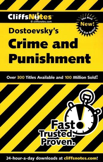 Couverture du livre « CliffsNotes on Dostoevsky's Crime and Punishment » de Roberts James L aux éditions Houghton Mifflin Harcourt