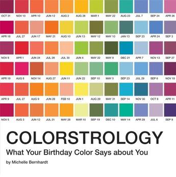 Couverture du livre « COLORSTROLOGY - WHAT YOUR BIRTHDAY COLOR SAYS ABOUT YOU » de Michele Bernhardt aux éditions Quirk Books