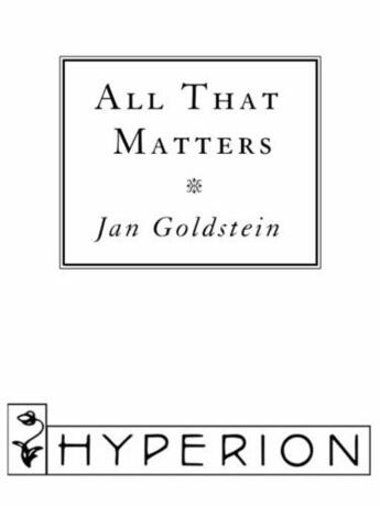 Couverture du livre « All That Matters » de Young Gretchen aux éditions Hyperion