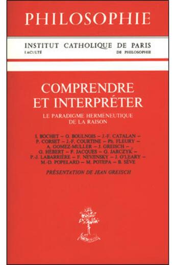 Couverture du livre « Comprendre et interpreter » de Bochet Isabelle aux éditions Beauchesne