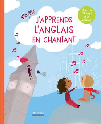 Couverture du livre « J'apprends l'anglais en chantant » de Bergamote Trottemenu aux éditions Millepages