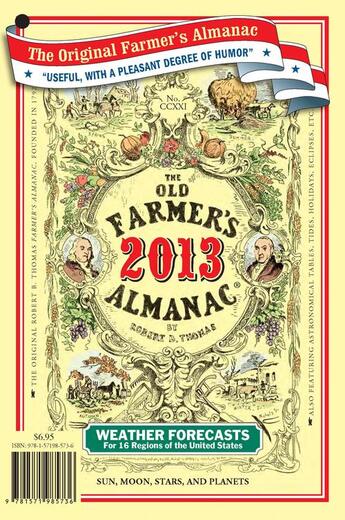 Couverture du livre « The Old Farmer's Almanac 2013 » de Almanac Old Farmer146 S aux éditions Ofa