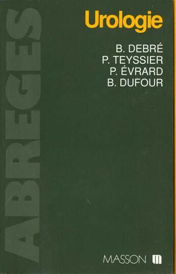 Couverture du livre « Urologie » de Bernard Debre aux éditions Elsevier-masson