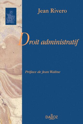 Couverture du livre « Précis de droit administratif » de Rivero/Jean aux éditions Dalloz